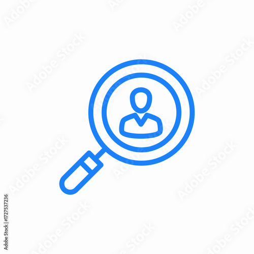 candidate search icon sign vector