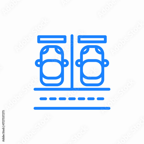 car parking lot icon sign vector