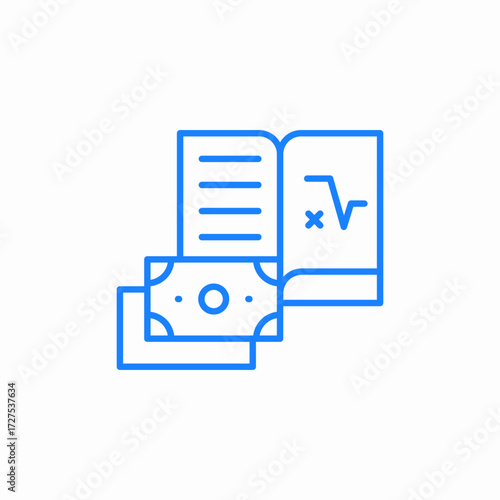 financial literacy icon sign vector