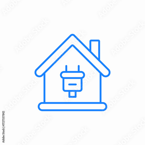 home electricity icon sign vector