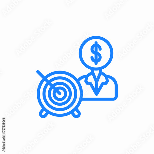 investor target icon sign vector
