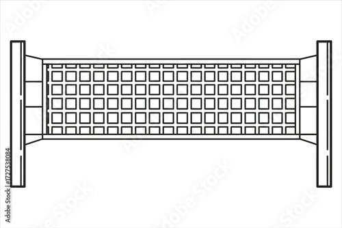 Illustration of a volleyball net, showcasing its structure and design for sports equipment or recreational activities