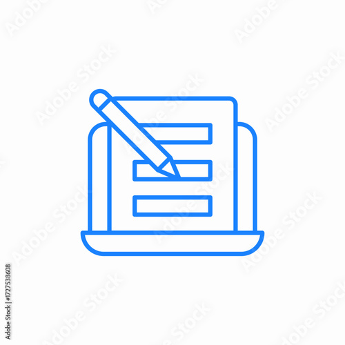 online assessment icon sign vector