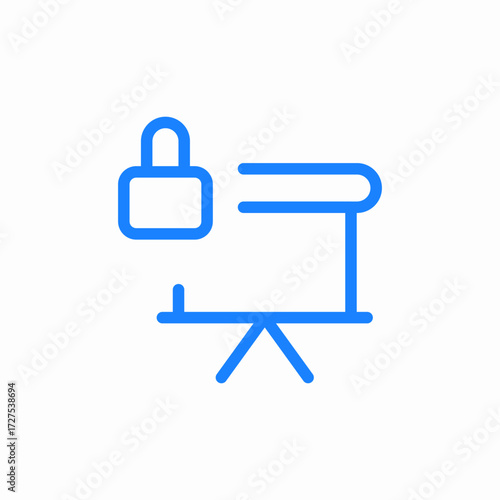 padlock tripod icon sign vector