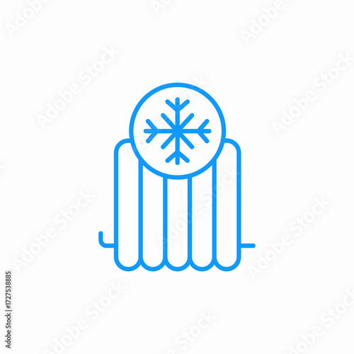 radiator cold icon sign vector