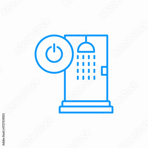 shower timer icon sign vector