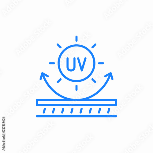 uv resistant surface icon sign vector