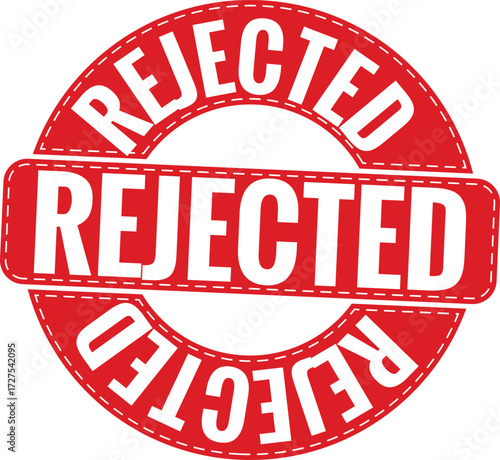 Red “REJECTED” Stamp Badge Stickers – Printable Denial Labels