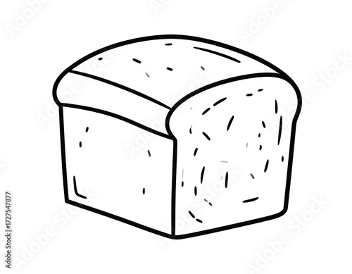Simple black line drawing of a loaf of bread