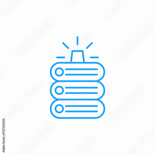 alert server icon sign vector
