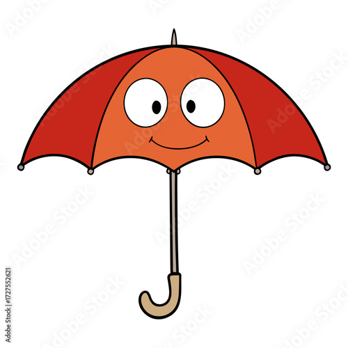 red umbrella kawaii art drawing