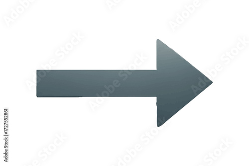Vector art of a simple right arrow pointing to the right direction, a common symbol for navigation and progression