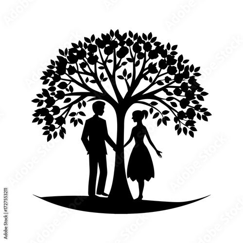 silhouette of a couple