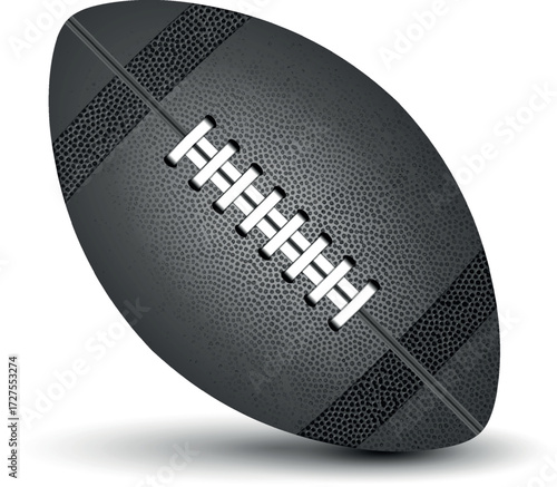 American football ball isolated on white background, a football or soccer ball vector illustration