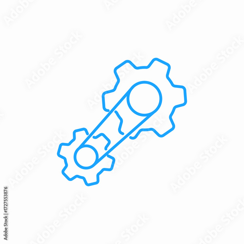 gear mechanism icon sign vector