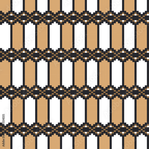embroidery pixel ethnic aztec seamless pattern vector design