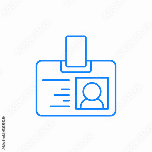 identity card icon sign vector