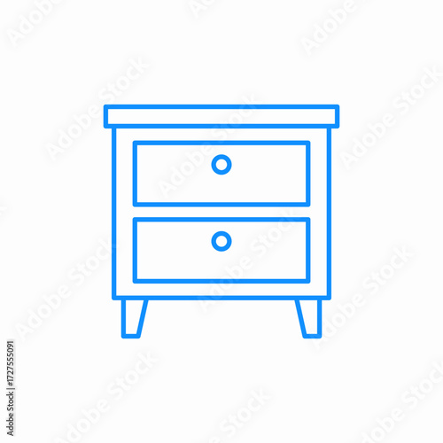 nightstand drawer icon sign vector