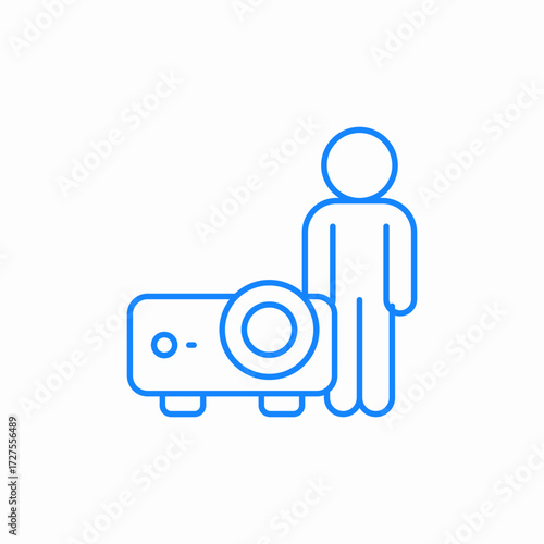 projector presenter icon sign vector