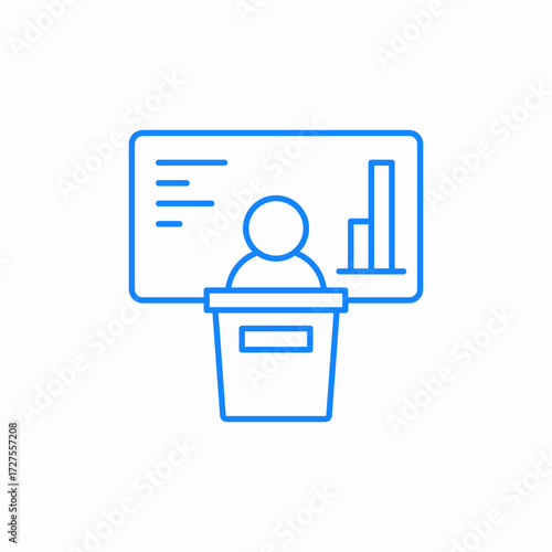 speaker-presentation icon sign vector