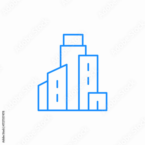 urban buildings icon sign vector