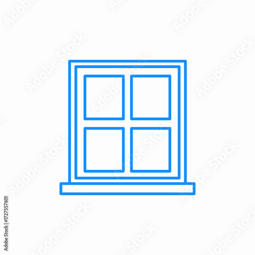 window home icon sign vector