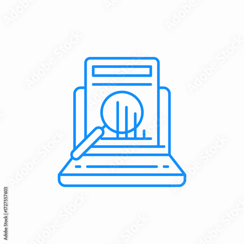 website statistics icon sign vector