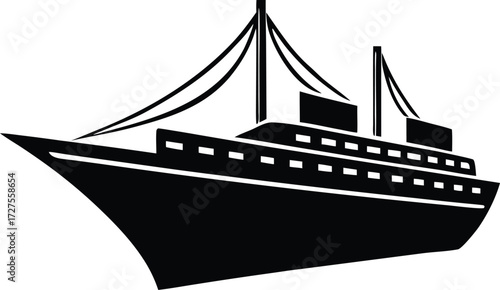 ship illustration, boat icon
