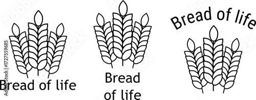 Bread of Life logo set with three wheat ears