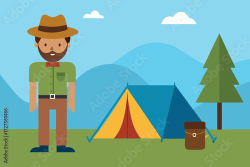 camping in the mountains