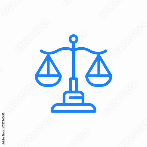 balance scale icon sign vector
