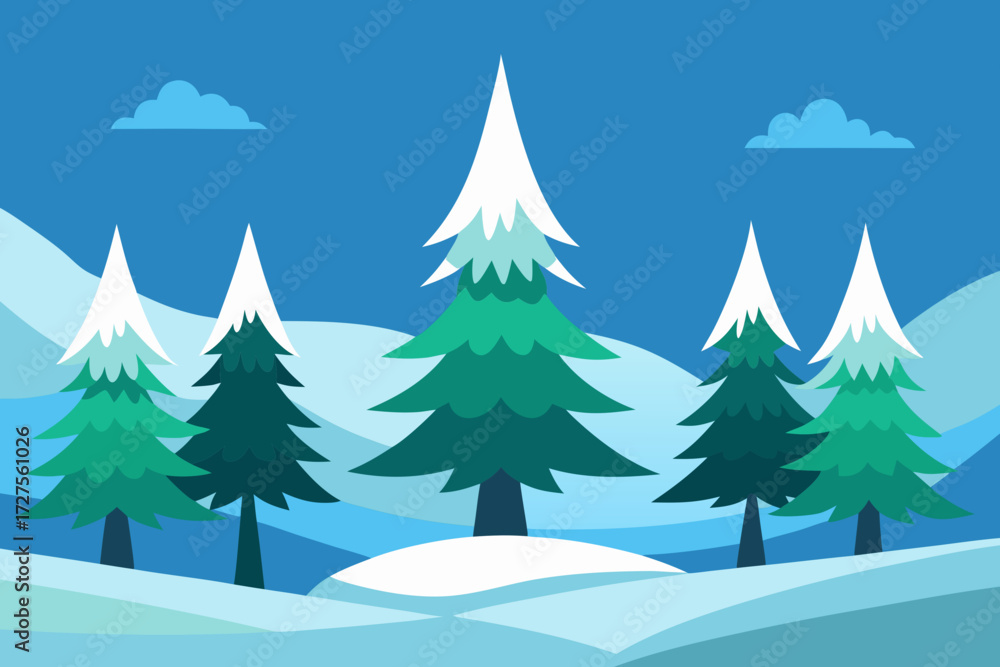 Obraz premium winter landscape with trees