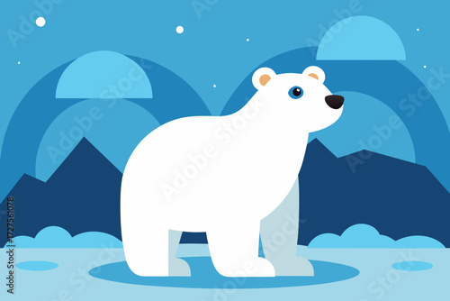 polar bear on ice