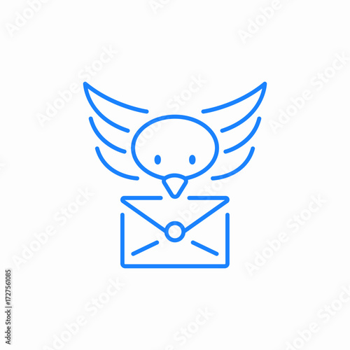 carrier pigeon icon sign vector