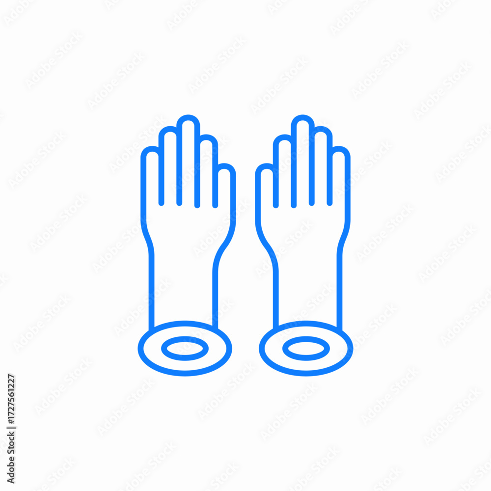 Obraz premium cleaning gloves icon sign vector