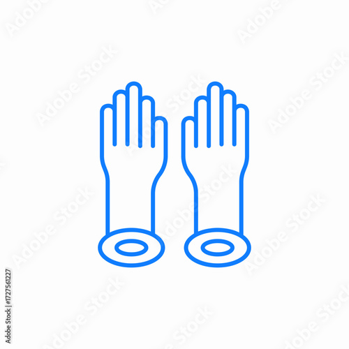 cleaning gloves icon sign vector
