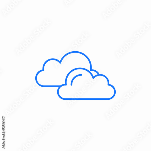 clouds sky icon sign vector