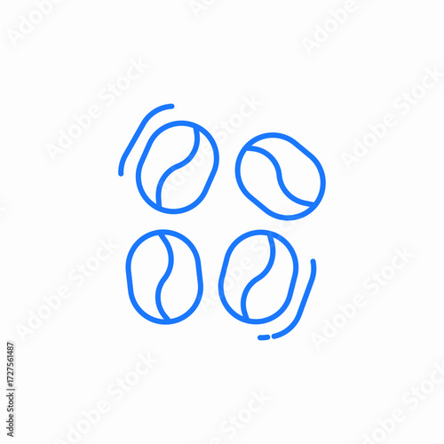 coffee beans icon sign vector