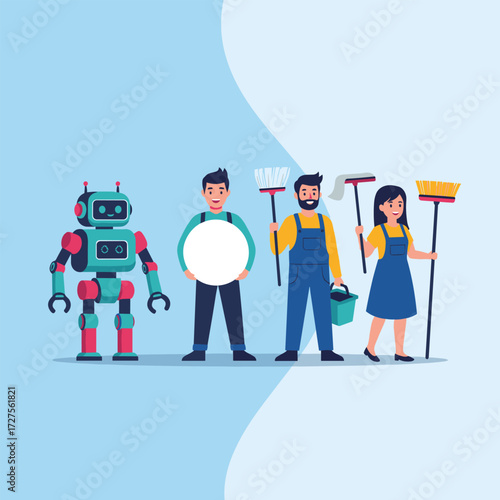 Exploring the future of automated and human cleaning services.