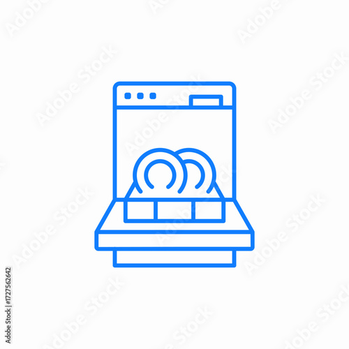 dishwashing finished icon sign vector