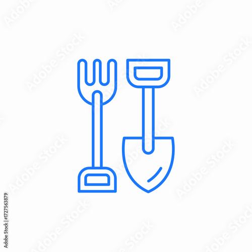 garden tools icon sign vector