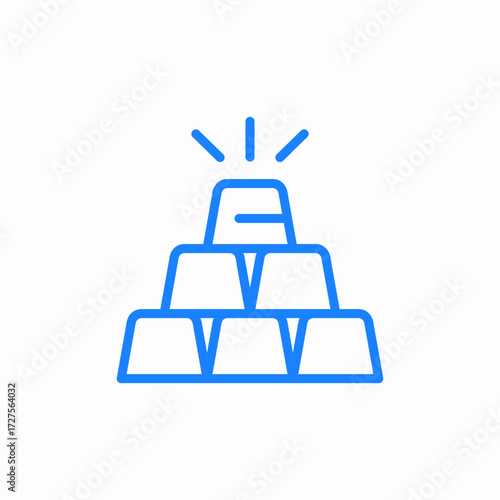 gold bars icon sign vector