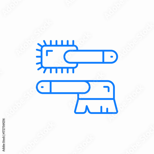 hair cloth brush icon sign vector