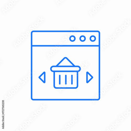 online shopping icon sign vector