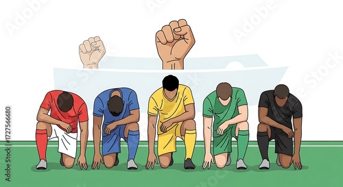 Kneeling for Human Rights.