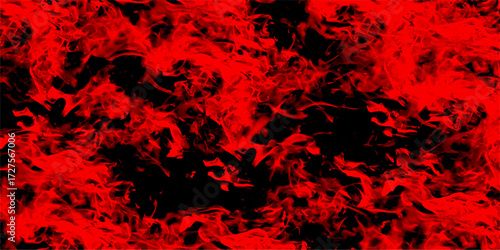 Fiery Red Abstract Background with Black Accents. Dark seamless pattern red background marble wall texture for design. Luxury cosmic red fire tails pattern grunge in dark. Crimson red blaze fire flame