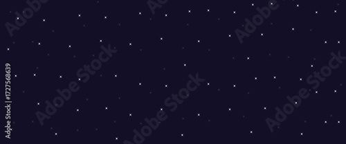 Night sky with stars sparkling on black background.	