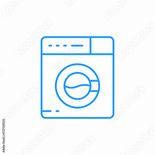 laundry washing machine icon sign vector