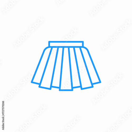 pleated skirt clothing icon sign vector