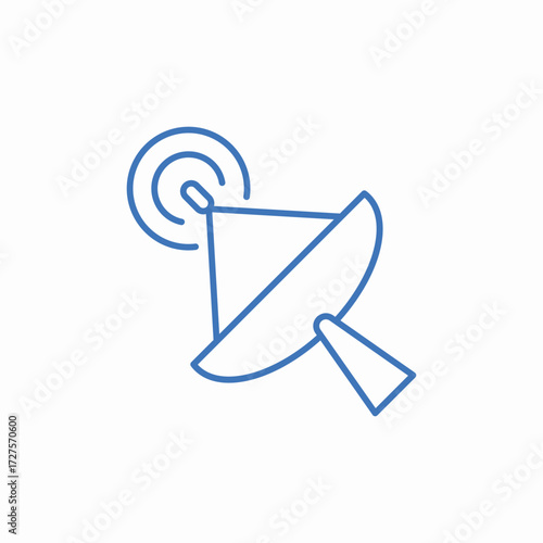 satellite dish icon sign vector
